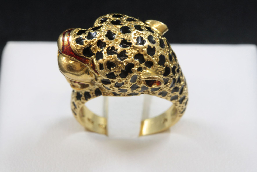 ANELLO IN ORO GIALLO GHEPARDO