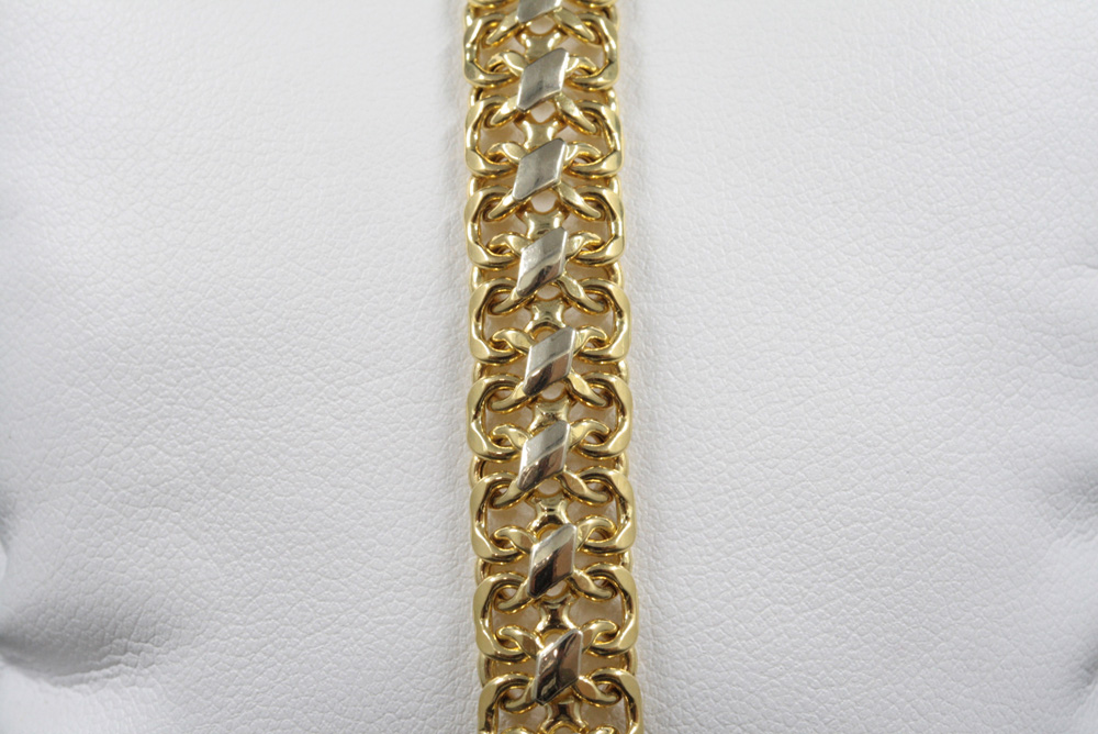 Gioielleria Bracciali - Bracciale in oro giallo e oro bianco